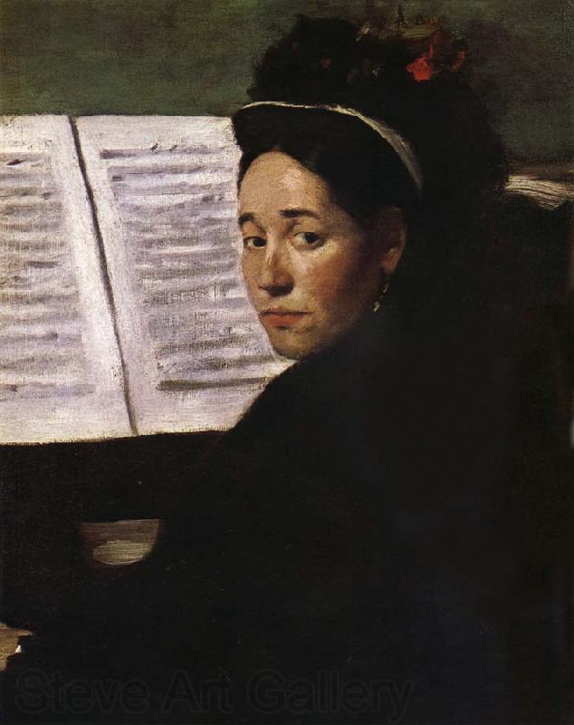 Edgar Degas The Lady play piano